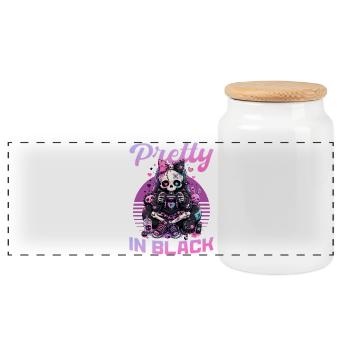 Pastel Goth Soft Goth Gaming Gamer - Boîte à biscuits avec couvercle en bois - blanc - Devant