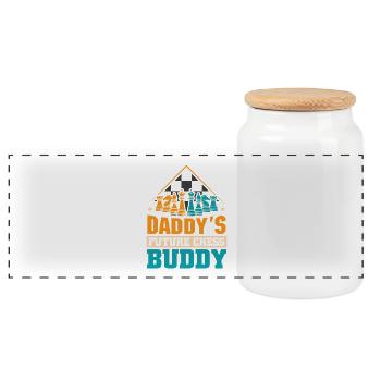 Échiquier des joueurs d’échecs - Boîte à biscuits avec couvercle en bois - blanc - Devant