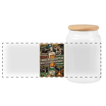 Je fais disparaître la bière Craft Beer - Boîte à biscuits avec couvercle en bois - blanc - Devant