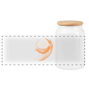 Allama Iqbal Pakistan Urdu Poetry Charagh-e-Aarzo - Panoramic Cookie Jar with Wooden Lid - white - Front
