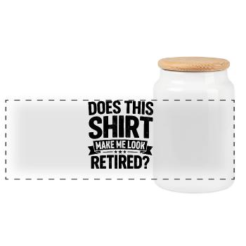 Cette chemise me donne-t-elle l’air retraité ? - Boîte à biscuits avec couvercle en bois - blanc - Devant
