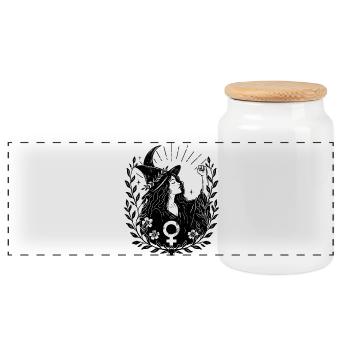 Indomptéee - Boîte à biscuits avec couvercle en bois - blanc - Devant