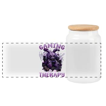 Pastel Goth Soft Goth Gaming Gamer - Boîte à biscuits avec couvercle en bois - blanc - Devant