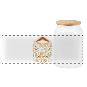Éthiopie Éthiopien Habesha éthiopien par nature - Boîte à biscuits avec couvercle en bois - blanc - Devant