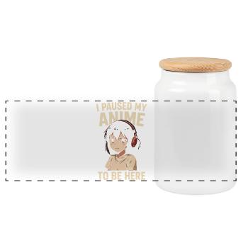 Break Anime - Panoramic Cookie Jar with Wooden Lid - white - Front