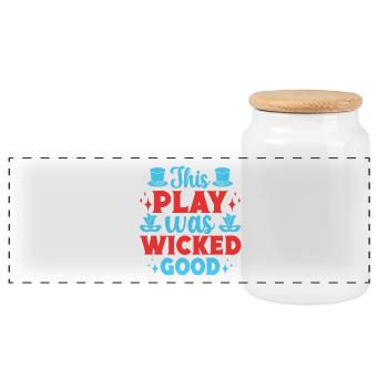 Théâtre musical Cette pièce était un acteur incroyablement bon - Boîte à biscuits avec couvercle en bois - blanc - Devant