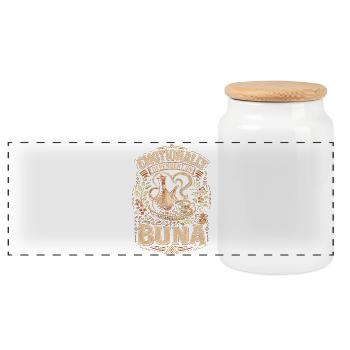 Éthiopie Éthiopien Éthiopien Éthiopien Dépendant de Buna - Boîte à biscuits avec couvercle en bois - blanc - Devant