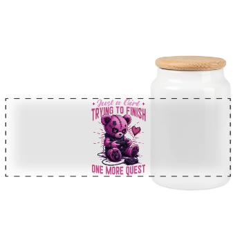Pastel Goth Soft Goth Gaming Gamer - Boîte à biscuits avec couvercle en bois - blanc - Devant