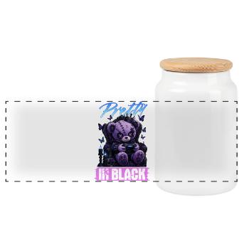 Pastel Goth Soft Goth Gaming Gamer - Boîte à biscuits avec couvercle en bois - blanc - Devant