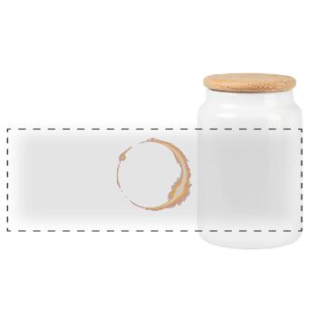 Éclipse solaire J’y étais le 12.08.2026 - Boîte à biscuits avec couvercle en bois - blanc - Devant