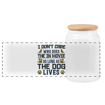 Dog Lives Film Lustiges Hundeliebhaber-Merch - Panorama Keksdose mit Holzdeckel - Weiß - Vorne