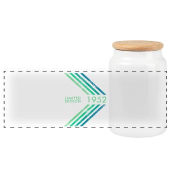 Édition limitée 1952 Anniversaire masculin - Boîte à biscuits avec couvercle en bois - blanc - Devant