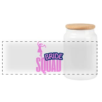Brauttrupp-Feier-Clipart - Panorama Keksdose mit Holzdeckel - Weiß - Vorne