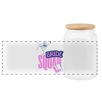 Bride Squad Martini Bash - Panorama Keksdose mit Holzdeckel - Weiß - Vorne