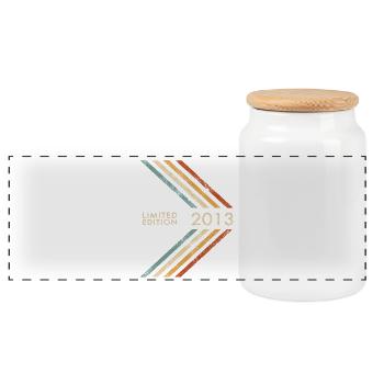 2013 Limited Edition Geburtstag Mädchen und Jungen - Panorama Keksdose mit Holzdeckel - Weiß - Vorne