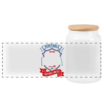 Super Papa Édition Limitée Fête Des Pères - Boîte à biscuits avec couvercle en bois - blanc - Devant