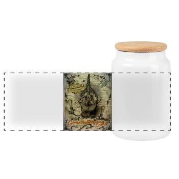 Germination du Bulbe Vintage - Boîte à biscuits avec couvercle en bois - blanc - Devant