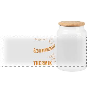 Ich suche Thermik Segelflug - Panorama Keksdose mit Holzdeckel - Weiß - Vorne