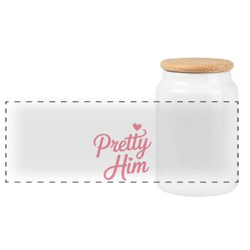 Trop jolie pour lui, meilleure amie meilleure amie, ex rupture - Boîte à biscuits avec couvercle en bois - blanc - Devant