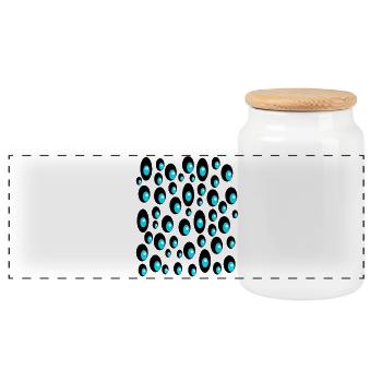 Panketal. - Boîte à biscuits avec couvercle en bois - blanc - Devant