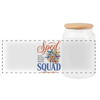 Enseignant en éducation spécialisée de l’équipe spécialisée Butterfly - Boîte à biscuits avec couvercle en bois - blanc - Devant