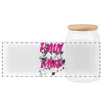 Mud forever Schlammlauf Mud Run Muddy Race - Panoramic Cookie Jar with Wooden Lid - white - Front