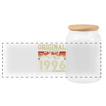 Original octobre 1996 – 30e anniversaire millésime - Boîte à biscuits avec couvercle en bois - blanc - Devant