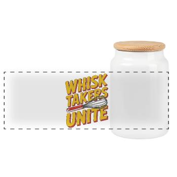 Les foueteurs de chef pâtissier unissent les professionnels de la boulangerie - Boîte à biscuits avec couvercle en bois - blanc - Devant