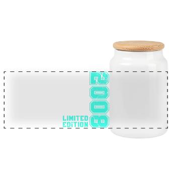 Cadeau d’anniversaire vintage vintage 2008 rétro - Boîte à biscuits avec couvercle en bois - blanc - Devant