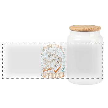 Rohrleger Rohrleitungsbauer Isometric Approved - Panorama Keksdose mit Holzdeckel - Weiß - Vorne