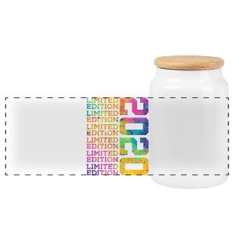 LIMITED EDITION 2020 - 6 JAHRE - 6. GEBURTSTAG - Panorama Keksdose mit Holzdeckel - Weiß - Vorne
