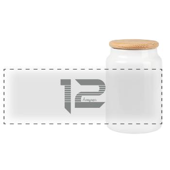 Midi Pyrénées Aveyron 12 - Boîte à biscuits avec couvercle en bois - blanc - Devant
