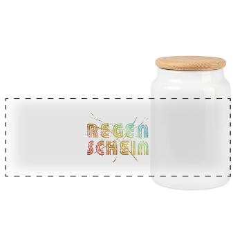 REGENSCHEIN - Panorama Keksdose mit Holzdeckel - Weiß - Vorne