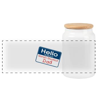 Le meilleur papa du monde - Boîte à biscuits avec couvercle en bois - blanc - Devant