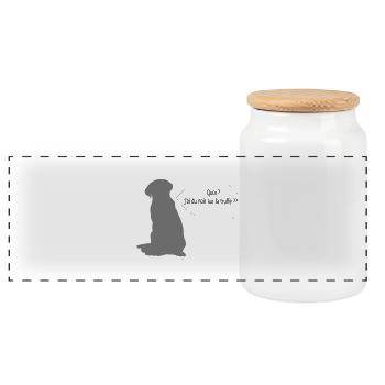 film didier - Boîte à biscuits avec couvercle en bois - blanc - Devant