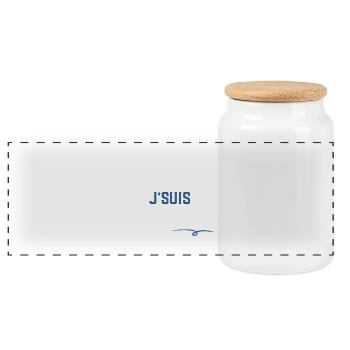 J'suis agriculteur cadeau - Boîte à biscuits avec couvercle en bois - blanc - Devant