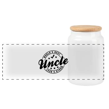 worlds_best_uncle_1 - Boîte à biscuits avec couvercle en bois - blanc - Devant