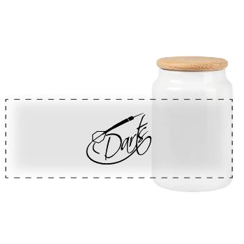 Darts Logo-Design - Boîte à biscuits avec couvercle en bois - blanc - Devant
