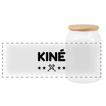 Physiotherapy Physio Krankengymnast Kiné Doctor - Panoramic Cookie Jar with Wooden Lid - white - Front