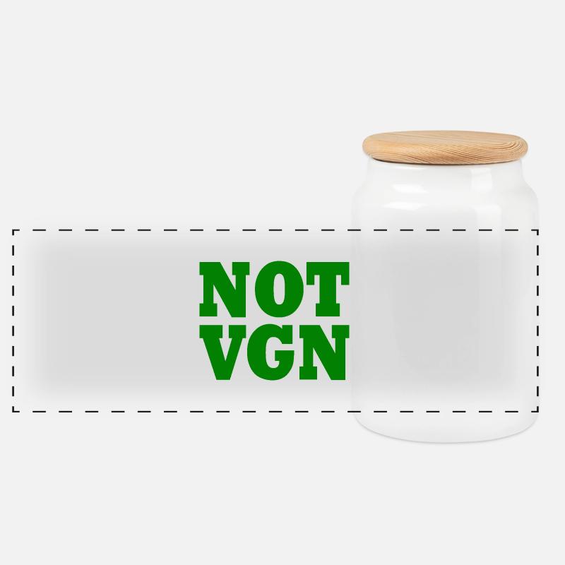 Not vegan - Panorama Keksdose mit Holzdeckel - Weiß
