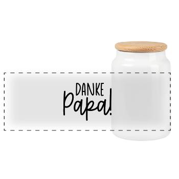 Papa Papa Père Fille Fils Fête des Pères Chemise Homme - Boîte à biscuits avec couvercle en bois - blanc - Devant