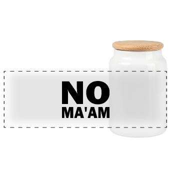 no ma'am - Panorama Keksdose mit Holzdeckel - Weiß - Vorne