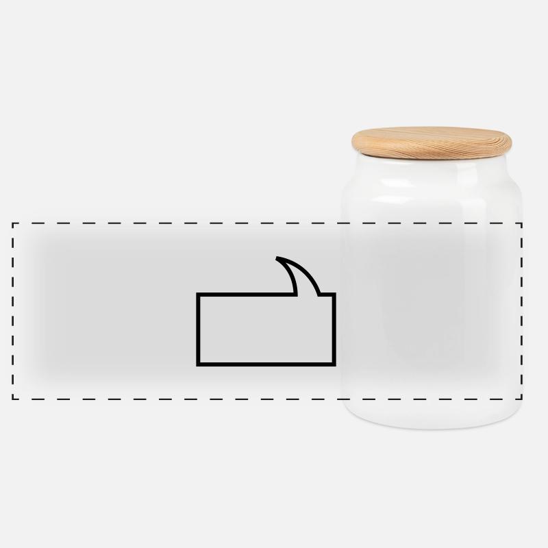 Ballon - Boîte à biscuits avec couvercle en bois - blanc