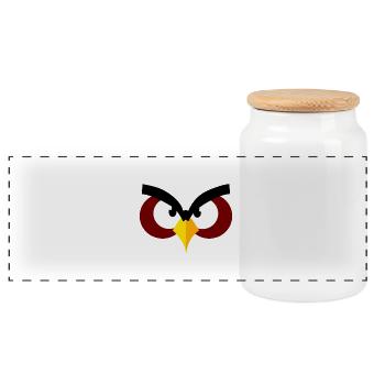This bird is Angry ! - Boîte à biscuits avec couvercle en bois - blanc - Devant