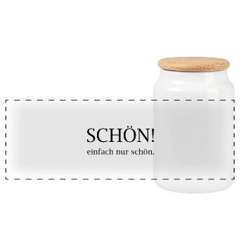 Schön! einfach nur schhön - Panorama Keksdose mit Holzdeckel - Weiß - Vorne