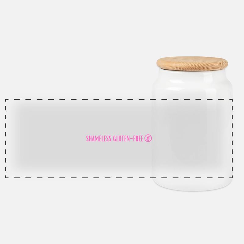 SHAMELESS GLUTEN FREE PINK - Panorama Keksdose mit Holzdeckel - Weiß