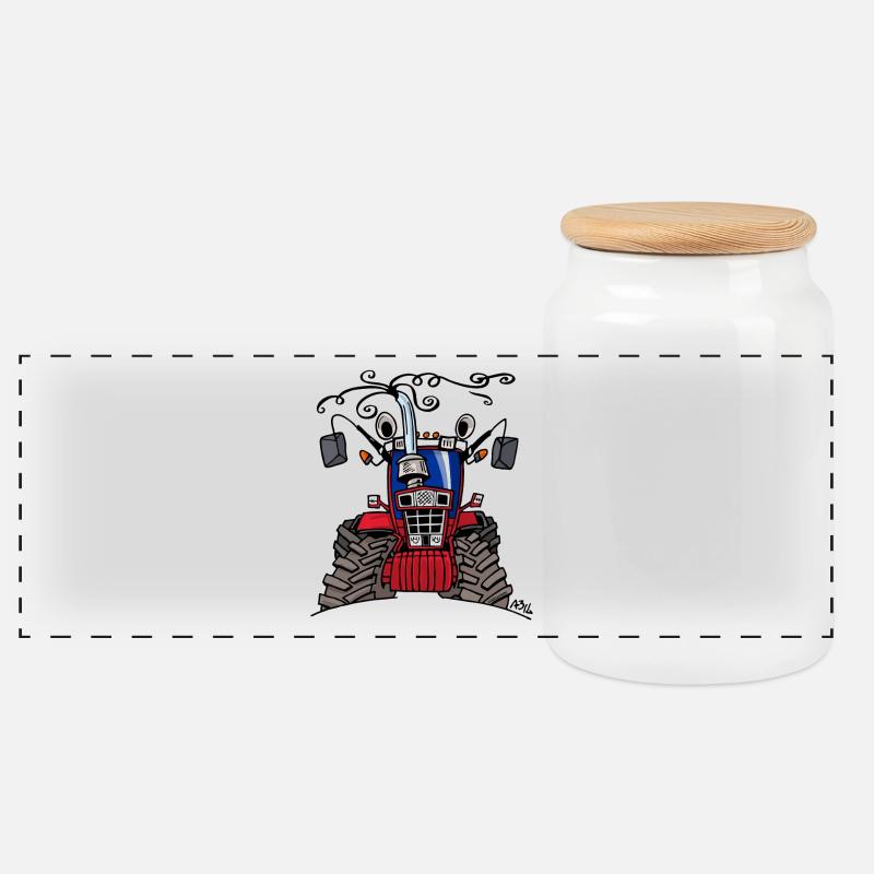 0242 IH1255XL - Panorama Keksdose mit Holzdeckel - Weiß