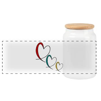 PAPA. FÊTE DES PÈRES. BONNE FÊTE PAPA. BONNE FÊTE - Boîte à biscuits avec couvercle en bois - blanc - Devant