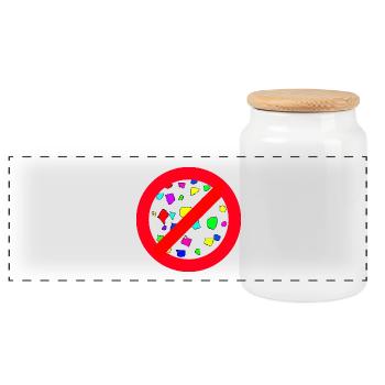 Logo SSMK uniquement - Boîte à biscuits avec couvercle en bois - blanc - Devant
