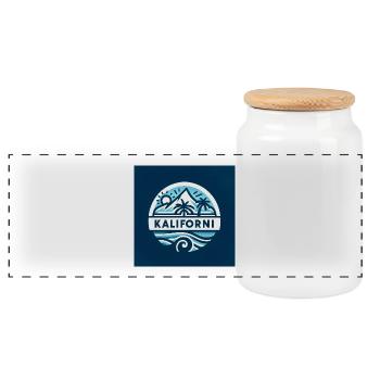 See Thun Bern T-shirt Berge Kaliforni Niesen - Panorama Keksdose mit Holzdeckel - Weiß - Vorne